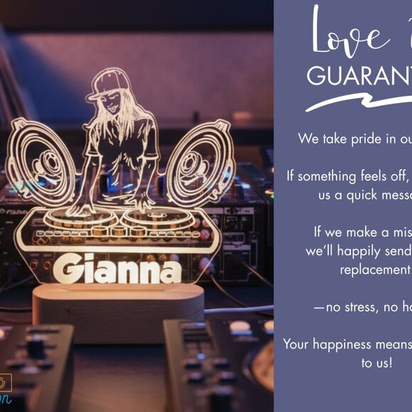 DJ Night Light – Personalized LED Lamp for Music Lovers - Picture 6 of 8